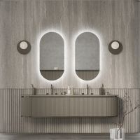 Комплект мебели №3 Oasis Naos 216х56x45 см подвесной центральная тумба 2 боковые тумбы и топ схема 1