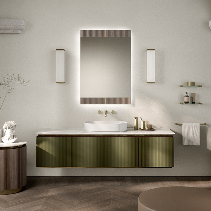 Изображение Комплект мебели №15 Oasis Naos 185х56x45 см две навесные тумбы и две боковины