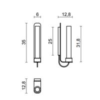 Светильник настенный Oasis Ducale 5HLDUA1UFR Flute UP схема 4 Светильник настенный Oasis Ducale 5HLDUA1UFR Flute UP схема 4