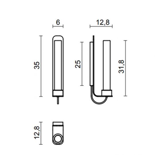 Светильник настенный Oasis Ducale 5HLDUA1UFR Flute UP схема 4 Светильник настенный Oasis Ducale 5HLDUA1UFR Flute UP схема 4