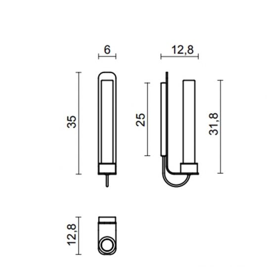 Светильник настенный Oasis Ducale 5HLDUA1DFR Flute DOWN схема 4