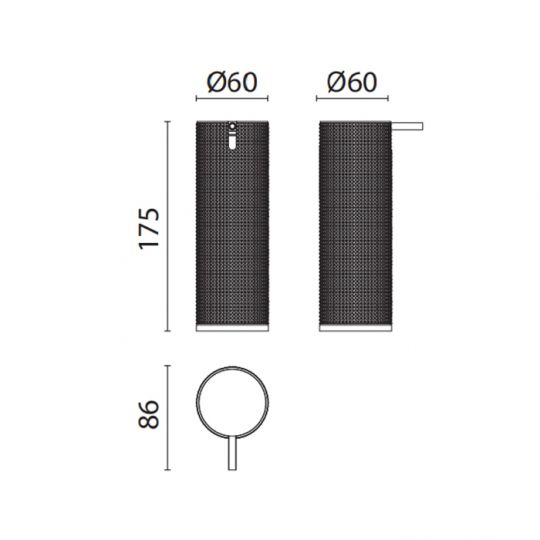 Дозатор для жидкого мыла Oasis Defile 0AGD020 настольный схема 2 Дозатор для жидкого мыла Oasis Defile 0AGD020 настольный схема 2