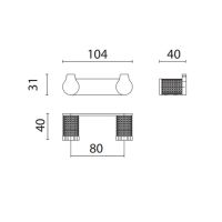Крючок двойной Oasis Defile 0AGD002 подвесной схема 4