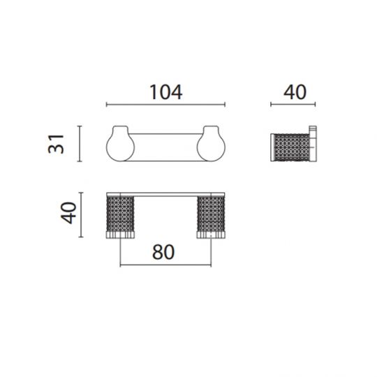 Крючок двойной Oasis Defile 0AGD002 подвесной схема 4