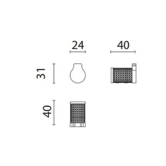 Крючок подвесной Oasis Defile 0AGD001 схема 2