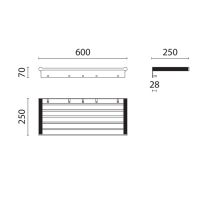 Полка для полотенец Oasis Defile 0AGD007 60 см подвесная схема 2