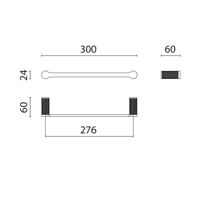 Полотенцедержатель Oasis Defile 0AGD006 30 см подвесной ФОТО