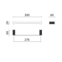 Полотенцедержатель Oasis Defile 0AGD006 30 см подвесной схема 4