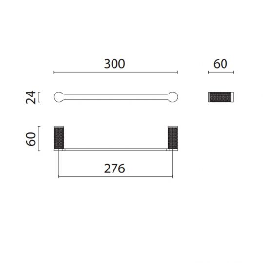 Полотенцедержатель Oasis Defile 0AGD006 30 см подвесной схема 4