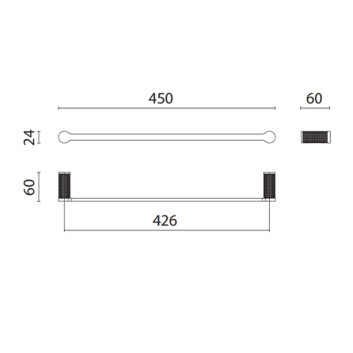 Полотенцедержатель Oasis Defile 0AGD005 45 см подвесной ФОТО