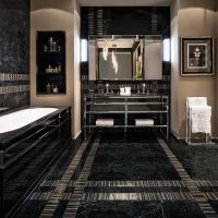 Комплект мебели №14 Oasis Academy напольная комсоль со столешницей и раковиной 160х53х200 см схема 1