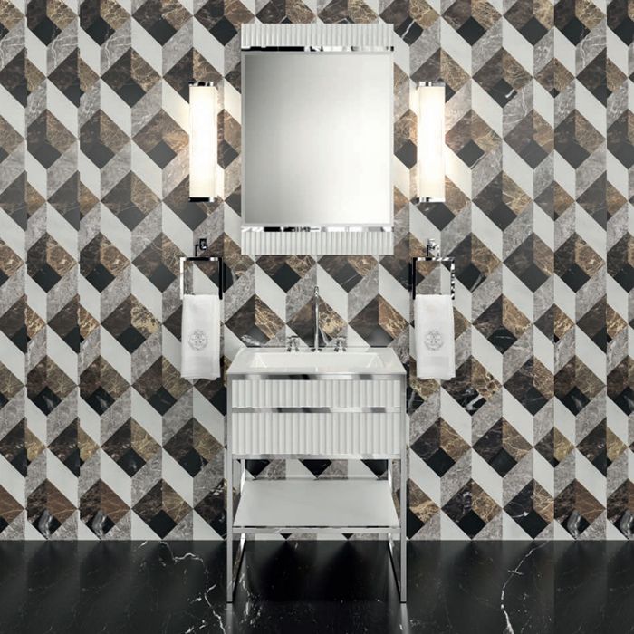 Изображение Комплект мебели №22 Oasis Academy напольный 66х53х200 см консоль со стеклянной столешницей с раковиной