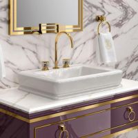 Раковина накладная Oasis 0LTOPT92х3 88х47 см на три отверстия схема 1