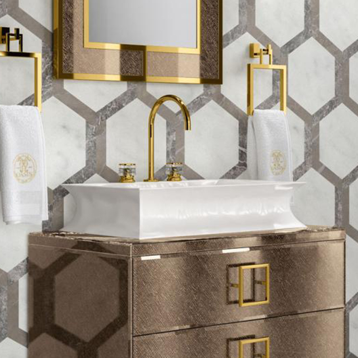 Раковина Oasis OPT95 70х40 см накладная с тремя отверстиями