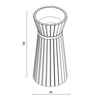 Раковина Oasis Plisse 0PI440NL напольная 44х95 см без отверстия и перелива в комплекте с донным клапаном схема 2