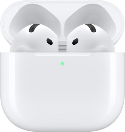 наушники apple airpods 4  2024 с беспроводным зарядным футляром без ANC white