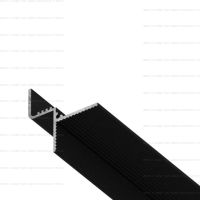 Теневой профиль для потолка Gips-TP12 (теневой зазор 12 мм) чёрный