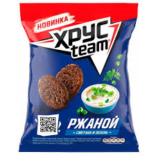 Сухарики ”Хрусteam” со сметаной и зеленью ржаные 40г