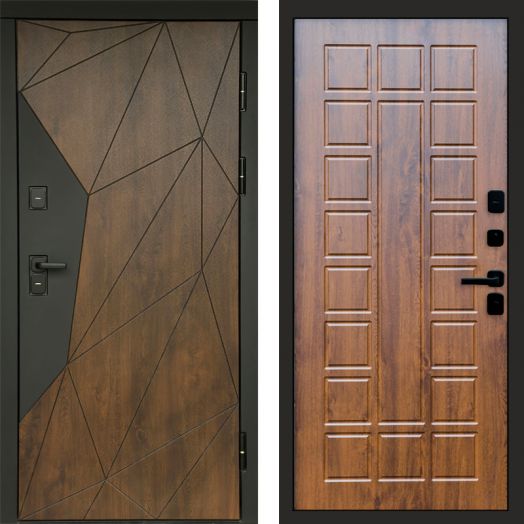 Входная дверь Termo-door Премиум винорит Геометрия Дуб с терморазрывом - Престиж Дуб