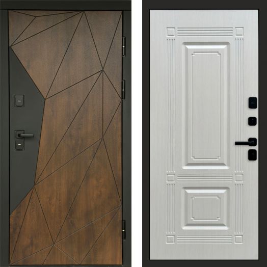 Входная дверь Termo-door Премиум винорит Геометрия Дуб с терморазрывом - Мадрид Лиственница