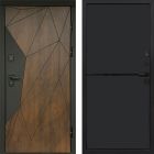 Входная дверь Termo-door Премиум винорит Геометрия Дуб с терморазрывом - Нео Black