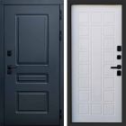 Входная дверь Termo-door Аляска Графит с терморазрывом - Престиж Белое дерево