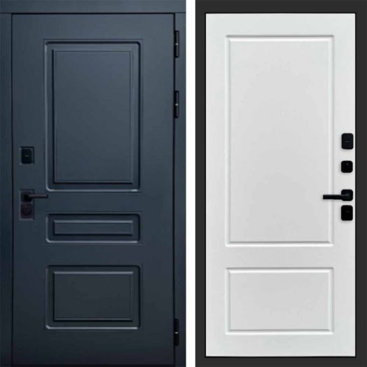 Входная дверь Termo-door Аляска Графит с терморазрывом - Марсель Белый софт