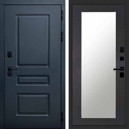 Входная дверь Termo-door Аляска Графит с терморазрывом - Зеркало триумф Венге