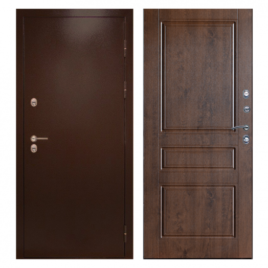 Входная дверь Termo-door Сибирь Антик медь с терморазрывом - Классика Дуб