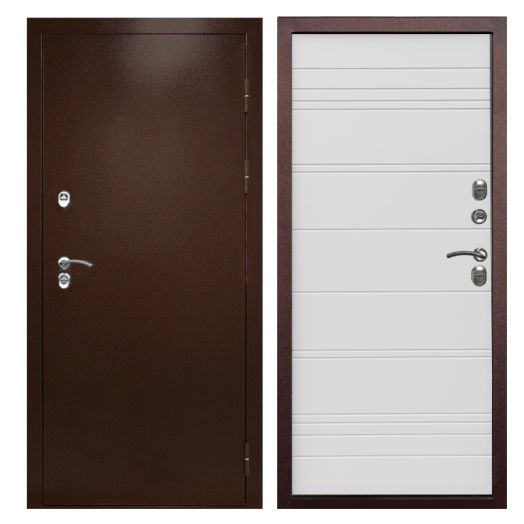 Входная дверь Termo-door Сибирь Антик медь с терморазрывом - White Line