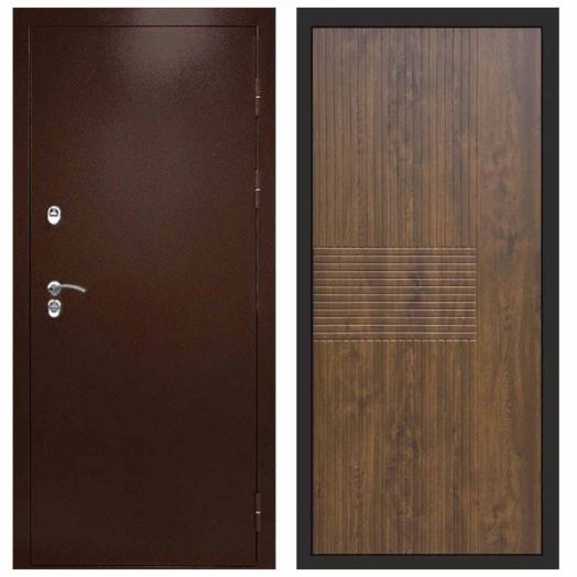 Входная дверь Termo-door Сибирь Антик медь с терморазрывом - Мастино Дуб