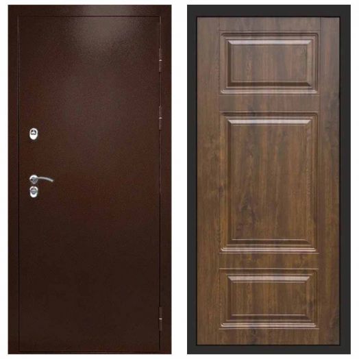 Входная дверь Termo-door Сибирь Антик медь с терморазрывом - Лион Дуб
