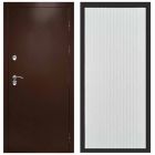 Входная дверь Termo-door Сибирь Антик медь с терморазрывом - FLAT Белый софт