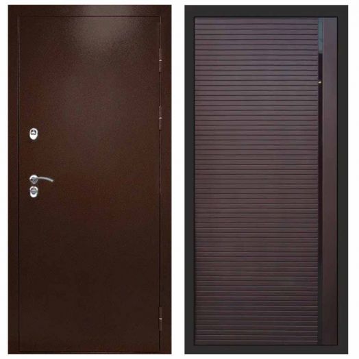 Входная дверь Termo-door Сибирь Антик медь с терморазрывом - Porte Шоколад