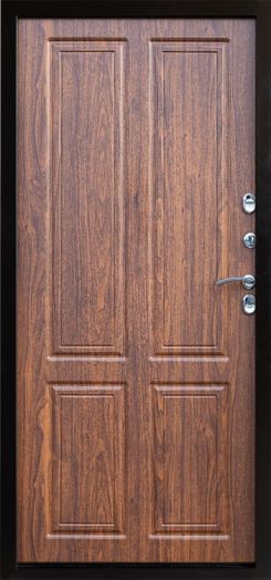 Входная дверь Termo-door Сибирь Антик серебро с терморазрывом - Орех стандарт