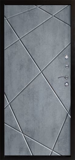 Входная дверь Termo-door Сибирь Антик серебро с терморазрывом - Лучи Бетон темный