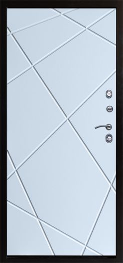 Входная дверь Termo-door Сибирь Антик серебро с терморазрывом - Лучи Белый