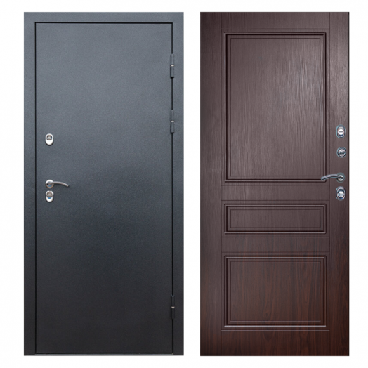 Входная дверь Termo-door Сибирь Антик серебро с терморазрывом - Класскика Венге