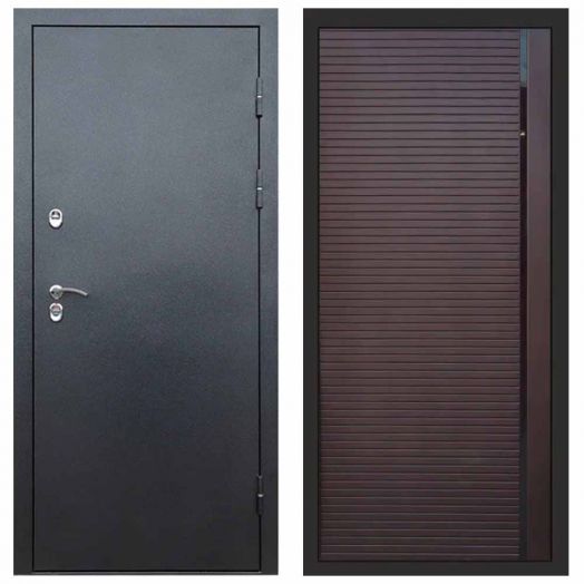 Входная дверь Termo-door Сибирь Антик серебро с терморазрывом - Porte Шоколад