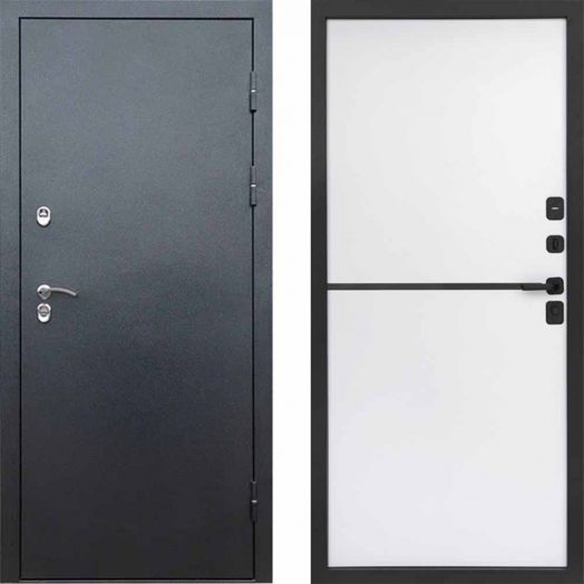 Входная дверь Termo-door Сибирь Антик серебро с терморазрывом - Нео White