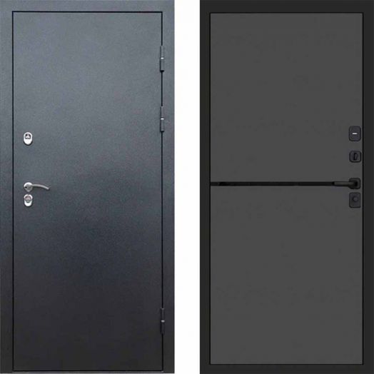 Входная дверь Termo-door Сибирь Антик серебро с терморазрывом - Нео Графит