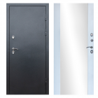 Входная дверь Termo-door Сибирь Антик серебро с терморазрывом - Зеркало Белый софт