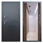 Входная дверь Termo-door Сибирь Антик серебро с терморазрывом - Зеркало Дуб