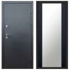 Входная дверь Termo-door Сибирь Антик серебро с терморазрывом - Зеркало Черный кварц+тонировка