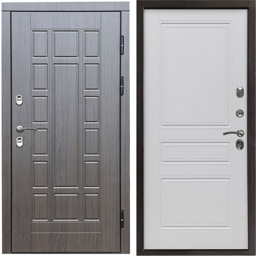 Входная дверь Termo-door Премиум винорит Виргиния Венге с терморазрывом - Классик Белый софт