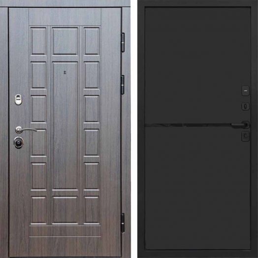 Входная дверь Termo-door Премиум винорит Виргиния Венге с терморазрывом - Нео Black