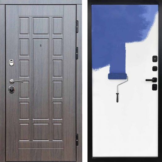 Входная дверь Termo-door Премиум винорит Виргиния Венге с терморазрывом - Грунт под покраску