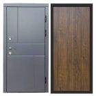 Входная дверь Termo-door Премиум винорит Вертикаль Грей с терморазрывом - FLAT Дуб