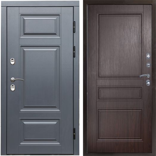 Входная дверь Termo-door Премиум винорит Грей с терморазрывом - Класскика Венге