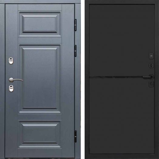 Входная дверь Termo-door Премиум винорит Грей с терморазрывом - Нео Black